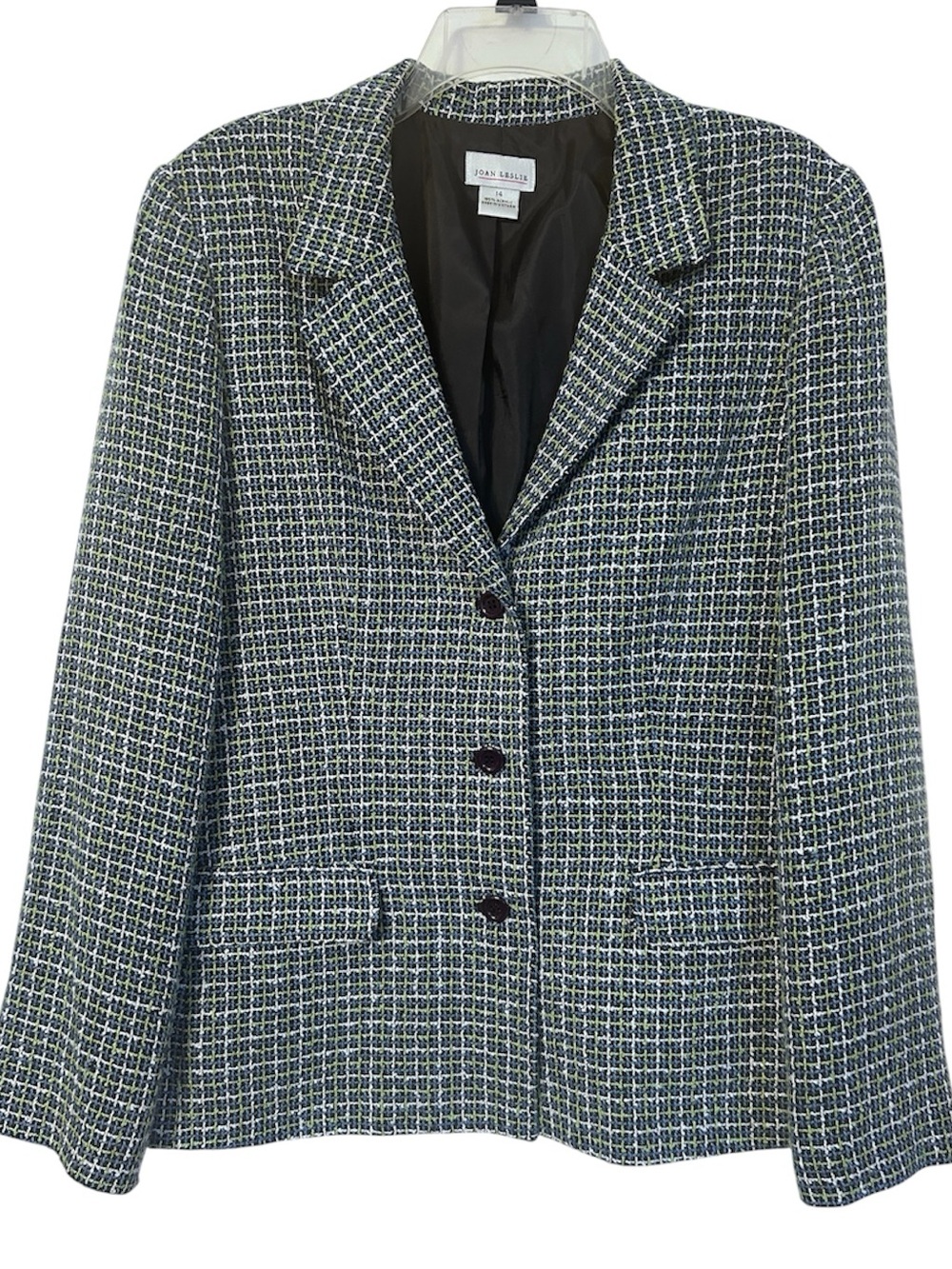 Joan Leslie tweed blazer, size 14